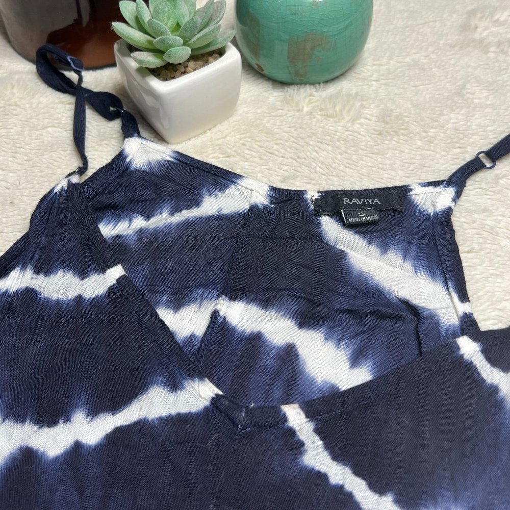 Raviya | Blue & White Striped Boho Handkerchief Dress